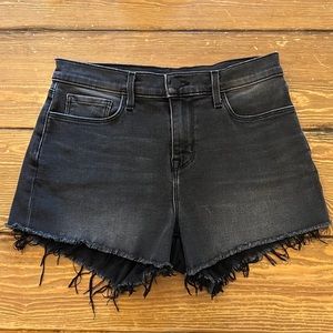 L’Agence Black Cutoff Denim Shorts-Size 25